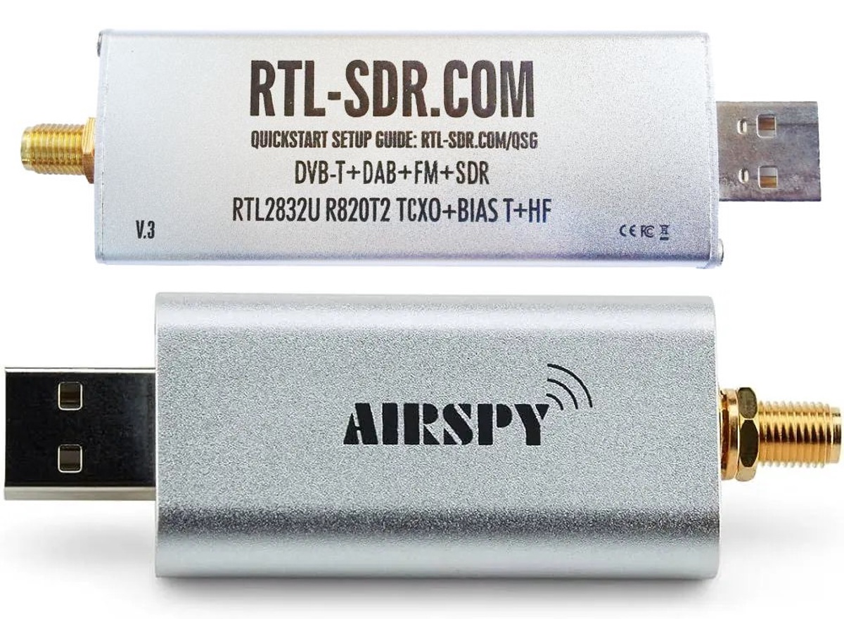 RTL-SDRv3 (top) and Airspy Mini (bottom)